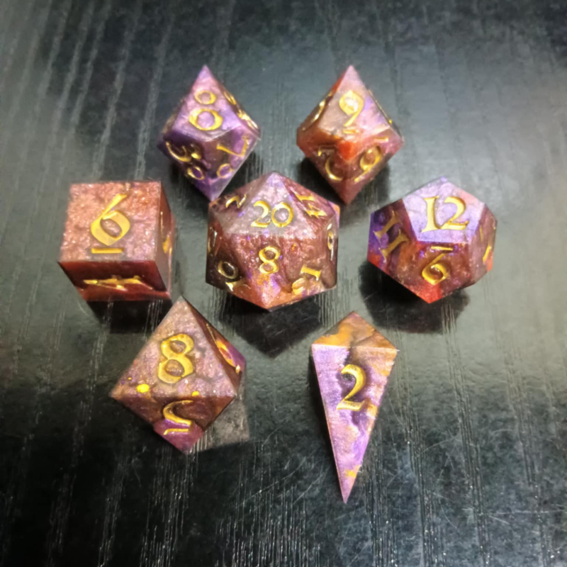 Forgewake – Molten Metal Sharp Edge Dice Set | BuyDice.ca Forgewake – Molten Metal Sharp Edge Dice Set | BuyDice.ca
