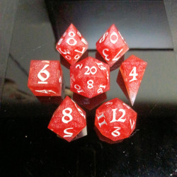 Scarlet Oath – Crimson-White Signature Dice Set | BuyDice.ca
