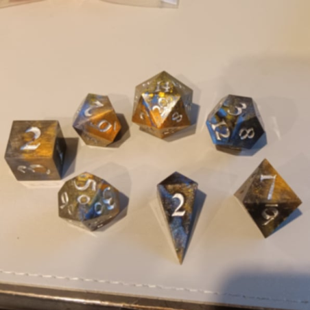 Steelmark – Metallic Gray Signature Dice Set | BuyDice.ca