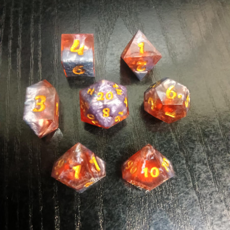Royal Emberstorm – Fiery Signature Dice Set for Fantasy | BuyDice.ca