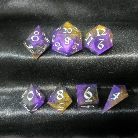 Queen’s Gambit – Signature Purple-Gold Dice Set | BuyDice.ca
