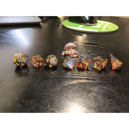 Void Phoenix – Dark Red Flame Signature Dice Set | BuyDice.ca